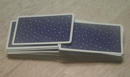 Riffle shuffle for tarot cards