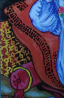 empress' pillows on throne detail empress' pillows on throne detail